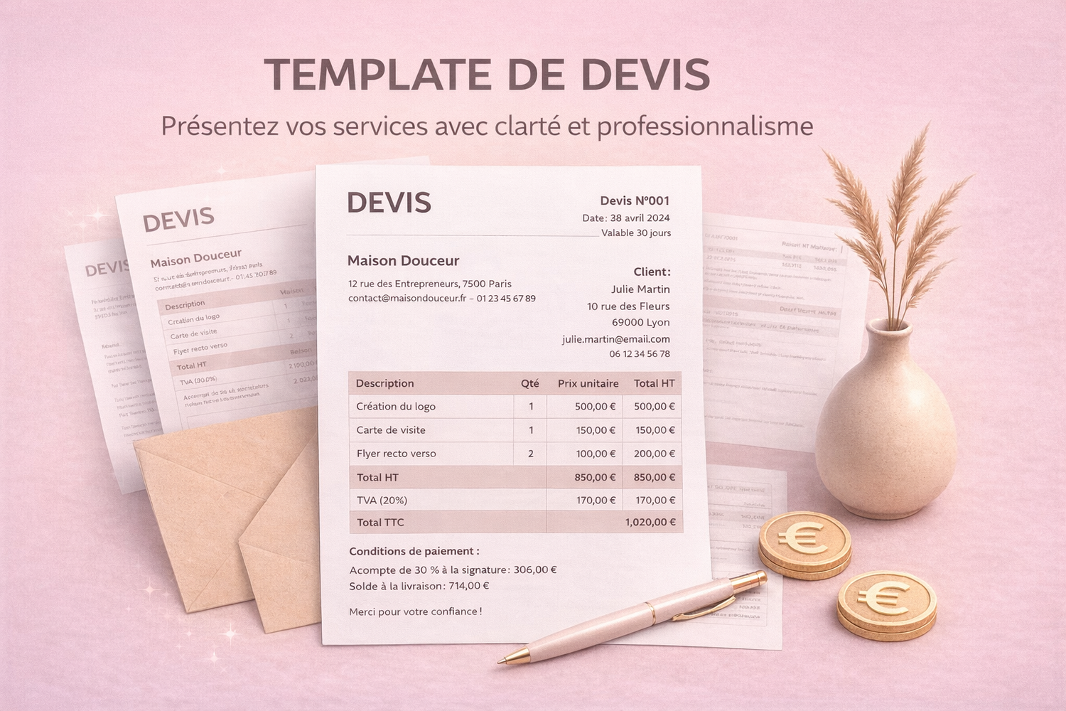 Template devis personnalisable